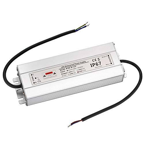 LED Trafo 12V 150W 12,5A IP67,geeignet für LED Stripes und Leuchtmittel,Upgrade Transformator Netzteil Driver 230V auf DC12V Wasserdicht von CPROSP