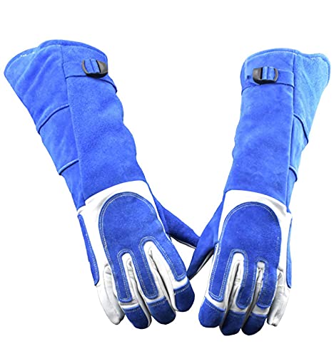 Anti-Biss Tierhandschuhe Weiches Leder Verdicken Kratzfeste Handschuhe Bissfeste Schutzhandschuhe (XL) von CPTDCL