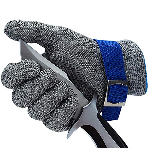 CPTDCL Schnittfeste Hands Level 9 Schneidfester Handschuh Edelstahlgewebe Metalldrahthandschuh Langlebiger rostfreier Metzgerhandschuh K¨¹chenschnittschutz (L) von CPTDCL