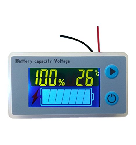 Multifunktionaler Batteriekapazitätsmonitor 10-100 V Programmierbarer Batteriestand Spannungs-Temperaturmesser 12V von CPTDCL