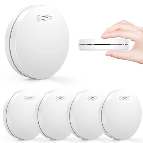 CPVAN Rauchmelder 10 Jahre Batterie - Kein Batteriewechsel Erforderlich, EN14604 Geprüft Rauchwarnmeld mit Klebepad | Ohne Bohren, Entspricht der Europäischen Norm Feuermelder, 5er Set CPVAN Rauchmelder 10 Jahre Batterie - Kein Batteriewechsel Erforderlich, EN14604 Geprüft Rauchwarnmeld mit Klebepad | Ohne Bohren, Entspricht der Europäischen Norm Feuermelder, 5er Set von CPVAN