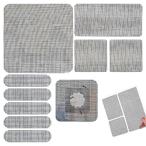 28 Stück Fliegengitter Reparatur Set,Fliegengitter Fenster Reparatur Mosquito Patch Fliegengitter Flicken Insektenschutz Reparaturset Klettband Selbstklebend für Tür Insektenschutz Moskitonetz von CPYJW