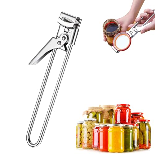 CPYJW Deckelöffner,Glasöffner Schraubdeckelöffner öffner für Schraubgläser Einstellbarer Multifunktionaler Dosenöffner Aus Edelstahl Dosenöffner Senioren Hebeldosenöffner Edelstahl von CPYJW