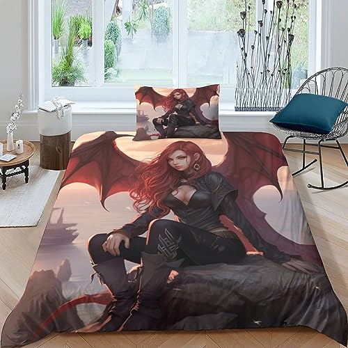 CPYang Bat Bettwäsche Mit Kopfkissenbezügen Bettdeckenbezug Schlafhilfe Vampire Bat Bettbezug Komfortabel Steppdeckenbezug Set Atmungsaktiv Bed Linen Sets Single（135x200cm） von CPYang