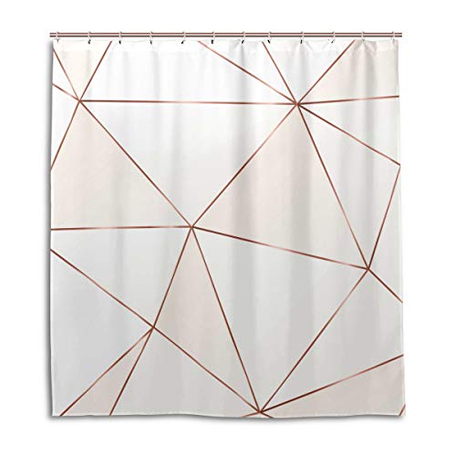 CPYang Duschvorhänge geometrische Linie Marmor Muster Wasserdicht Schimmelresistent Badvorhang Badezimmer Home Decor 168x182cm mit 12 Haken von CPYang