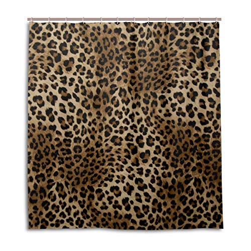 CPYang Duschvorhänge Tier Leopard Druck Wasserdicht Schimmelresistent Badvorhang Badezimmer Home Decor 168 x 182 cm mit 12 Haken von CPYang