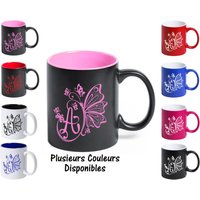 Sb92 Monogramm Schmetterlingsfarbe Personalisierter Becher, Kaffee - Oder Teebecher, Anfangsgeschenk, Anfangsbechergeschenk Sb92 Monogramm Schmetterlingsfarbe Personalisierter Becher, Kaffee - Oder Teebecher, Anfangsgeschenk, Anfangsbechergeschenk von CPersonnalisable