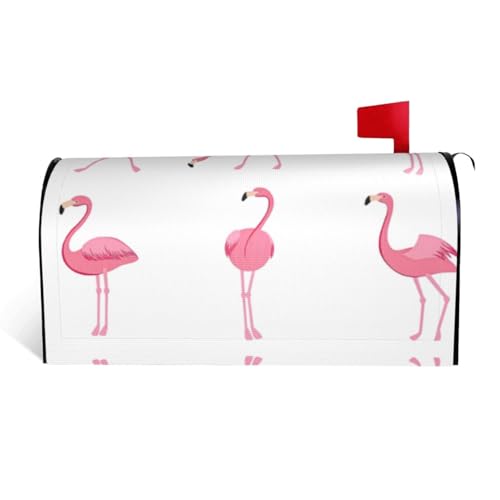 Briefkastenabdeckung, 64,8 x 53,3 cm, Briefkastenabdeckungen Set mit Flamingos auf weißem Druck – strapazierfähiges Oxford-Gewebe Briefkastenabdeckung, 64,8 x 53,3 cm, Briefkastenabdeckungen Set mit Flamingos auf weißem Druck – strapazierfähiges Oxford-Gewebe von CPyuqw