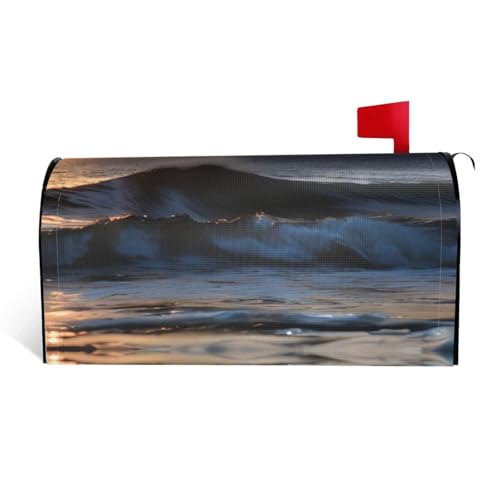 Briefkastenabdeckung, 64,8 x 53,3 cm, Briefkastenabdeckungs-Set mit Aufdruck "Holiday & Welcome Last Sun Rays of Over The Sea Waves" – strapazierfähiges Oxford-Gewebe Dekor Briefkastenabdeckung, 64,8 x 53,3 cm, Briefkastenabdeckungs-Set mit Aufdruck "Holiday & Welcome Last Sun Rays of Over The Sea Waves" – strapazierfähiges Oxford-Gewebe Dekor von CPyuqw