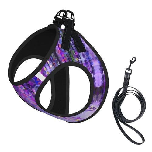 S Haustier-Leine, Weste und Hundegeschirr, kleine Größe, Blumen-Baum-Druck, Leinen-Set mit Schnalle, Hundebegleiter, Outdoor-Reisen von CPyuqw