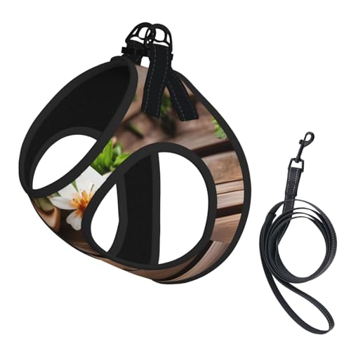 S Haustier-Leine, Weste und Hundegeschirr, kleine Größe, blaugrüne Blume auf Holzplanke, mit Schnalle, Hundebegleiter, Outdoor-Reisen S Haustier-Leine, Weste und Hundegeschirr, kleine Größe, blaugrüne Blume auf Holzplanke, mit Schnalle, Hundebegleiter, Outdoor-Reisen von CPyuqw
