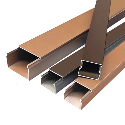 Aluminiumlegierung halbkreis Selbstaufkleberkabel Aluminium-Kabelkanal, 1 m, mehrere Größen, selbstklebend, for den Innen- und Außenbereich(40x20mm) von CQAHDSEVF