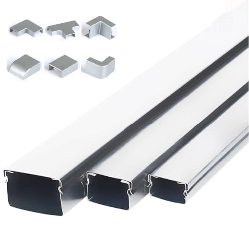Aluminiumlegierung halbkreis Selbstaufkleberkabel Aluminiumlegierungs-Kabelkanal-Kanal for Fußboden-Wand-Kabel-Management-Ausrüstungs-mehrere Größen(50x25mm) von CQAHDSEVF
