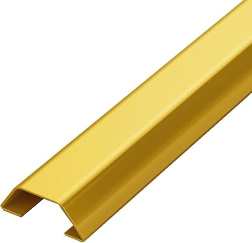 Aluminiumlegierung halbkreis Selbstaufkleberkabel Bodenkabelabdeckung aus Edelstahl, 2 Stück, 1 m, mehrfarbig, mehrere Größen(Gold,2#) von CQAHDSEVF
