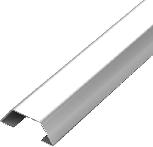 Aluminiumlegierung halbkreis Selbstaufkleberkabel Bodenkabelabdeckung aus Edelstahl, 2 Stück, 1 m, mehrfarbig, mehrere Größen(Silver,2#) von CQAHDSEVF