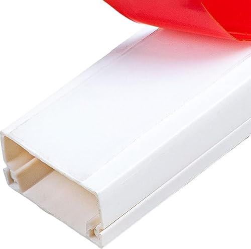 Aluminiumlegierung halbkreis Selbstaufkleberkabel Kabelabdeckung, selbstklebend, for Kabelkanäle, 2 x 1 m, mehrfarbig, mehrere Größen(White,20x10mm) von CQAHDSEVF