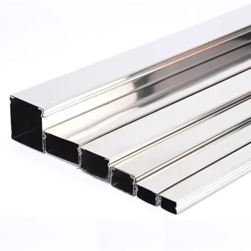 Aluminiumlegierung halbkreis Selbstaufkleberkabel Kabelkanal aus Edelstahl 201 for Boden und Wand, mehrere Größen, 1 m(40x25mm) von CQAHDSEVF