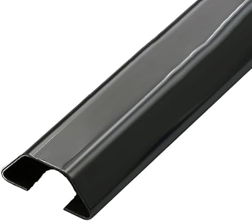 Aluminiumlegierung halbkreis Selbstaufkleberkabel Selbstklebende Wandmontage TV-Kabelabdeckung Kanal 2 Stück 1m Mehrfarbig Mehrere Größen(Black,2.6#) von CQAHDSEVF
