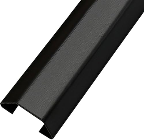 Aluminiumlegierung halbkreis Selbstaufkleberkabel Selbstklebende Wandmontage TV-Kabelabdeckung Kanal 2 Stück 1m Mehrfarbig Mehrere Größen(Matte Black,6#) von CQAHDSEVF