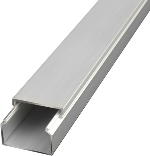 Aluminiumlegierung halbkreis Selbstaufkleberkabel Selbstklebender Kabelkanal, 2er-Pack, 1 m, silberfarben, mehrere Größen(30 * 30mm) von CQAHDSEVF
