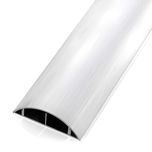 Aluminiumlegierung halbkreis Selbstaufkleberkabel Selbstklebender Kabelkanal for den Boden aus PVC, 1 m, 2 Stück, mehrfarbig, mehrere Größen(8#) von CQAHDSEVF