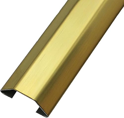 Aluminiumlegierung halbkreis Selbstaufkleberkabel TV-Kabelabdeckung zur Wandmontage, selbstklebend, mehrfarbig, mehrere Größen, 2 Stück, 1 m(Matte Gold,6#) von CQAHDSEVF