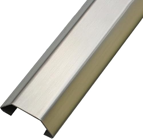 Aluminiumlegierung halbkreis Selbstaufkleberkabel TV-Kabelabdeckung zur Wandmontage, selbstklebend, mehrfarbig, mehrere Größen, 2 Stück, 1 m(Matte Silver,6#) von CQAHDSEVF