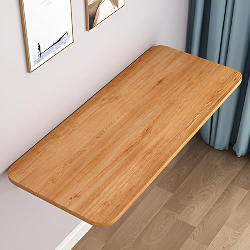 CQAHDSEVF Klappbarer Schreibtisch zum Aufhängen, An der Wand befestigter Klapptisch, herunterklappbarer Schreibtisch, Kleiner hängender, perfekte Ergänzung(Golden Oak Color,120 * 30cm) von CQAHDSEVF