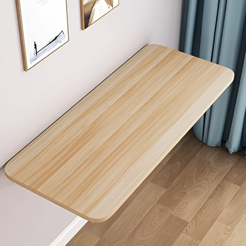 CQAHDSEVF Klappbarer Schreibtisch zum Aufhängen, An der Wand befestigter Klapptisch, herunterklappbarer Schreibtisch, Kleiner hängender, perfekte Ergänzung(Light Walnut Color,120 * 50cm) von CQAHDSEVF