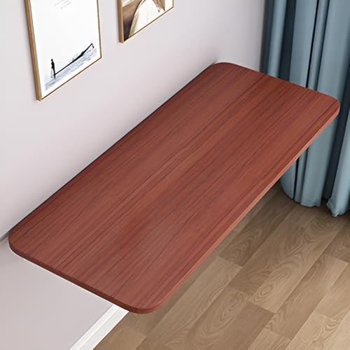 CQAHDSEVF Klappbarer Schreibtisch zum Aufhängen, An der Wand befestigter Klapptisch, herunterklappbarer Schreibtisch, Kleiner hängender, perfekte Ergänzung(Teak Color,100 * 30cm) von CQAHDSEVF