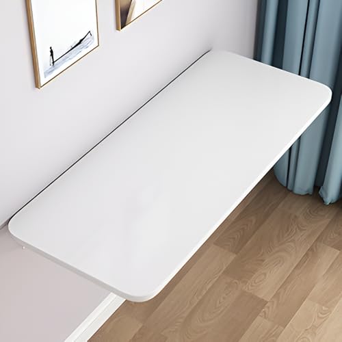 CQAHDSEVF Klappbarer Schreibtisch zum Aufhängen, An der Wand befestigter Klapptisch, herunterklappbarer Schreibtisch, Kleiner hängender, perfekte Ergänzung(White,120 * 50cm) von CQAHDSEVF