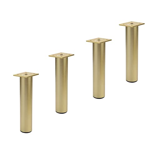 CQAHDSEVF Möbel Beine, 4 Stück verstellbare Möbelbeine aus Aluminiumlegierung, Mehrfarbig, mehrere Größen(Gold,8cm/3.1in) von CQAHDSEVF