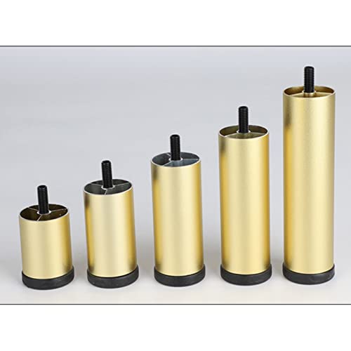 CQAHDSEVF Möbel Beine, Metall DIY Möbel Beine 4 Pcs Einstellbare Höhe Mit M8 Schrauben Multicolor Mehrere Größen(Gold,20cm/8in) von CQAHDSEVF