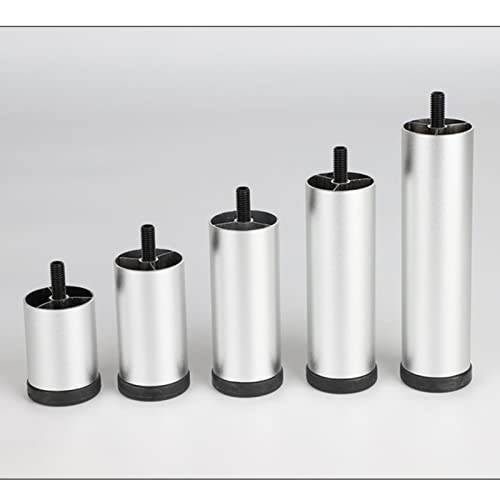 CQAHDSEVF Möbel Beine, Metall DIY Möbel Beine 4 Pcs Einstellbare Höhe Mit M8 Schrauben Multicolor Mehrere Größen(Silver,10cm/4in) von CQAHDSEVF