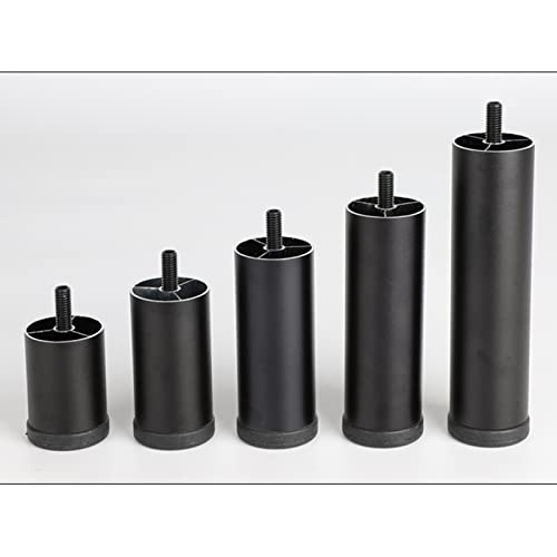 CQAHDSEVF Möbel Beine, Packung mit 4 verstellbaren Möbelfüßen aus Metall mit M8-Schrauben, Mehrfarbig, mehrere Größen(Black,20cm/8in) von CQAHDSEVF