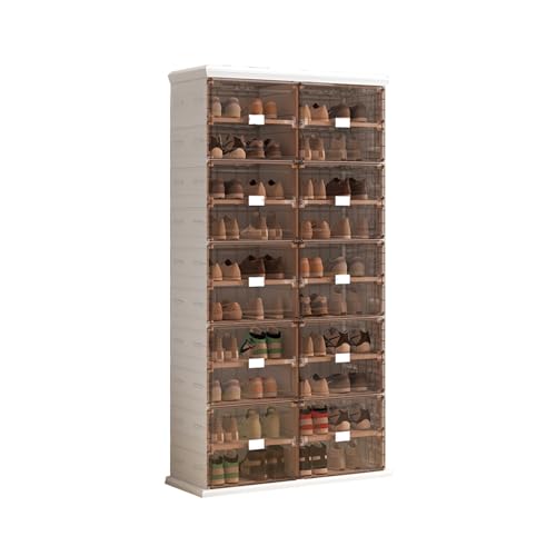 CQCCQ Deckel for Schuhregale, tragbarer Regal-Organizer, Schuhvitrine, Keine Installation erforderlich, einfache Montage for das Schlafzimmer im Eingangsbereich(10 Tiers 20 grids) von CQCCQ