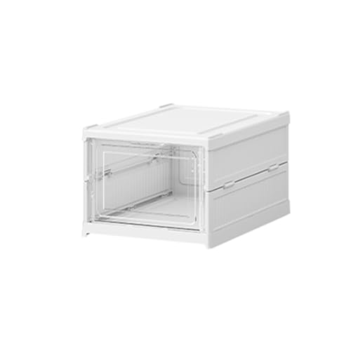 CQCCQ Faltbare Schuhaufbewahrungsbox aus Kunststoff, durchsichtiger, stapelbarer Schuhregalschrank mit durchsichtiger Tür, for das Schlafzimmer im Eingangsbereich(1 Tiers 1 grids) von CQCCQ