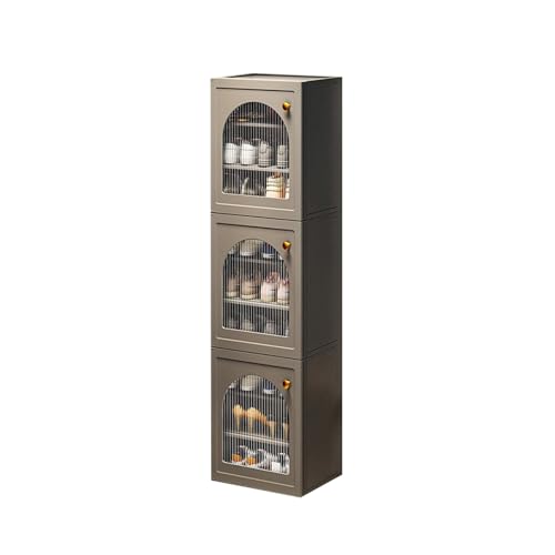 CQCCQ Freistehende Schuhaufbewahrungsbox aus Kunststoff, Faltbarer Schuhregal-Organizer, platzsparend, einfache Montage for den Eingangsbereich des Hauses und das Schlafzimmer(9 Tiers 9 grids) von CQCCQ
