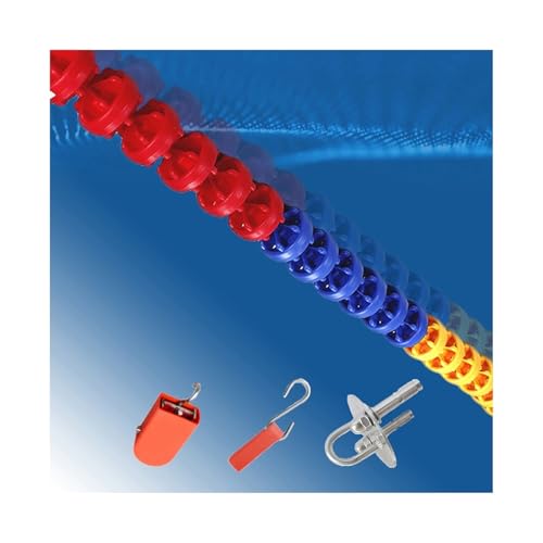 CQCCQ Sicherheitszaun for Schwimmbäder, Fahrbahnlinie for Poolausrüstung, Bojentrennlinie, geeignet for Strand-Wasserparks(Wire Rope,12 Meter) von CQCCQ