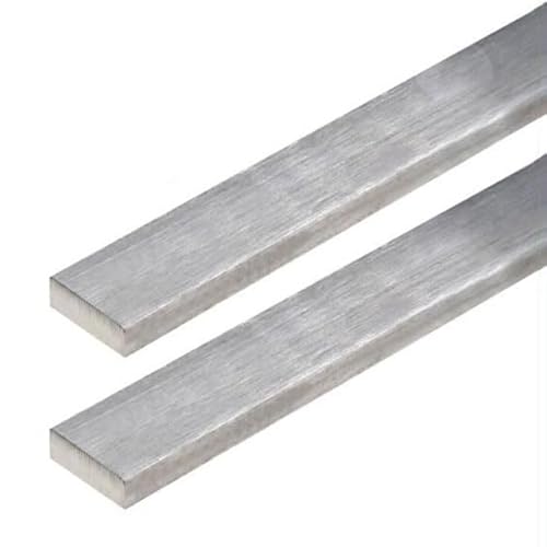 2 Stück Edelstahl-Flachstangen, gebürstetes Finishing-Blech, 304 Allzweckplatte, 500 mm Länge(6x6mm) von CQCQC