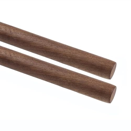 CQCQC Holzstab Walnuss rund Dübel Unbehandelt for Basteln Kleiderstange Gehstock Durchmesser 3-50mm Länge 500mm(20mm*500mm*2pcs) von CQCQC