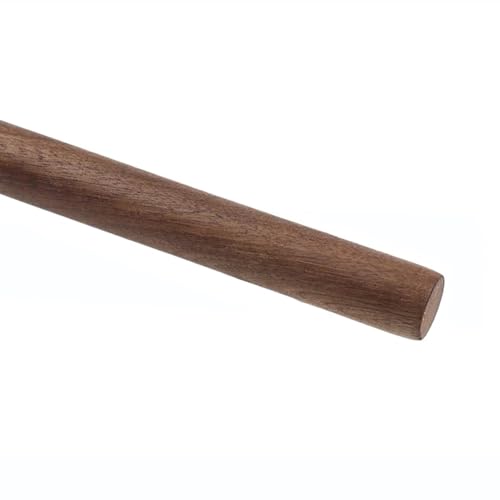CQCQC Holzstab Walnuss rund Dübel Unbehandelt for Basteln Kleiderstange Gehstock Durchmesser 30mm Länge 300-600mm(30mm*600mm) von CQCQC