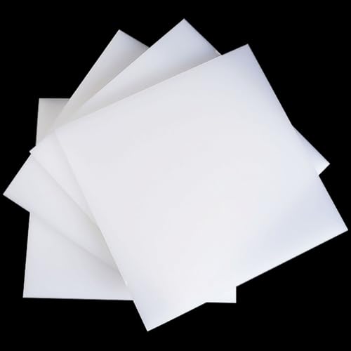 Weiße Polypropylenplatte 500 x 500 mm, starre PP-Kunststoffplatte for CNC-Schneiden, industrielle Trennwand, Maschinenschutz, Heimwerkerprojekte, technische Verwendung(2mm) von CQCQC