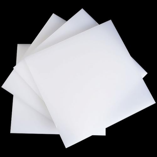 Weißes, starres Polypropylenblatt, 400 x 600 mm, PP-Kunststoffplatte for CNC-Schneiden, Trennwand, Maschinenschutz, Industrieplatte, Heimwerker-Werkstattprojekte(2mm) von CQCQC
