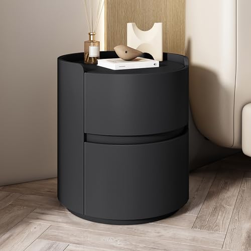 CQDWD Moderne minimalistische Schlafzimmer Massivholzweiß weiße Nachttisch mit Lagerschubladen von CQDWD
