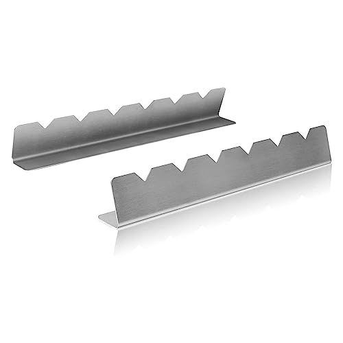 2 Stück Sägezahnförmige Grillspießhalterung Edelstahl Schaschlikhalter für Holz Metall Spieße Kebab Rack 2 Stück Sägezahnförmige Grillspießhalterung Edelstahl Schaschlikhalter für Holz Metall Spieße Kebab Rack von CQEAZ