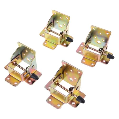 4 Stück selbstsichernde Scharniere Klapptisch Metallhalterung Möbelbeschläge für Tische Werkbank Stuhl Betten Klapptischbeinhalterungen für Holz 4 Stück selbstsichernde Scharniere Klapptisch Metallhalterung Möbelbeschläge für Tische Werkbank Stuhl Betten Klapptischbeinhalterungen für Holz von CQEAZ