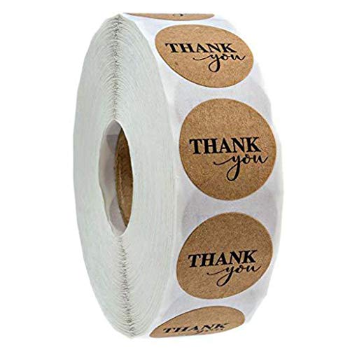 500 Stück/Rolle, rund, natürliches Kraftpapier, Dankesaufkleber, Siegel-Etikett, Scrapbooking, Dekoration, Aufkleber, Etiketten, klein 500 Stück/Rolle, rund, natürliches Kraftpapier, Dankesaufkleber, Siegel-Etikett, Scrapbooking, Dekoration, Aufkleber, Etiketten, klein von CQEAZ