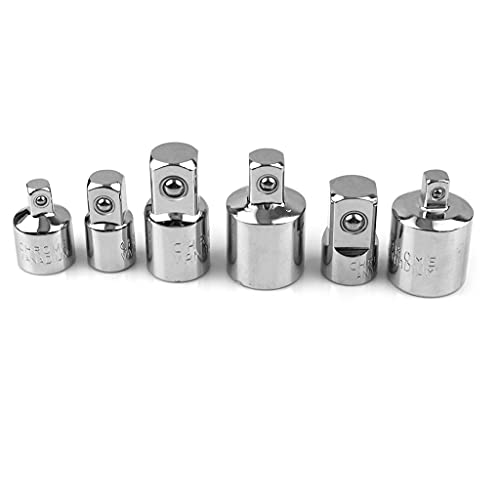 6 Stück Ratschenschlüssel-Steckschlüssel-Konverter für Kopfhülsenadapter, 1,27 cm Big Fly auf 3/8 Zoll Fly auf /4 Zoll Stahl auf /4 Zoll auf /2 Zoll auf Adapter-Set 6 Stück Ratschenschlüssel-Steckschlüssel-Konverter für Kopfhülsenadapter, 1,27 cm Big Fly auf 3/8 Zoll Fly auf /4 Zoll Stahl auf /4 Zoll auf /2 Zoll auf Adapter-Set von CQEAZ
