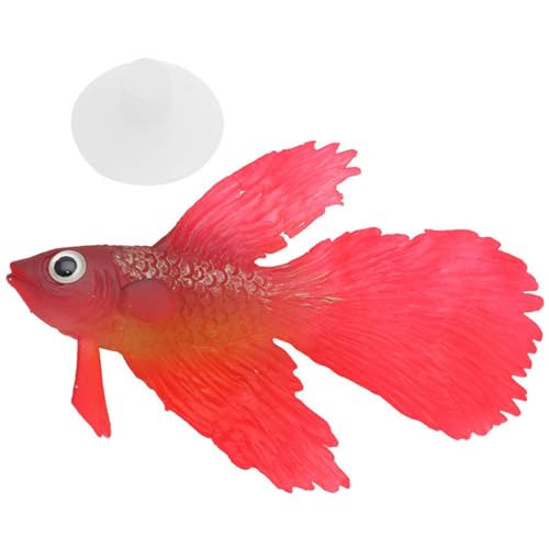 CQEAZ Künstliche bewegliche Fische, schwimmende Silikon-Kampffische, mit Saugnapf, Angelschnur, Aquarium-Dekorationen für Aquarium, Landschaftsbau, Pflanze, Landschaft, Aquarium, Simulation von CQEAZ